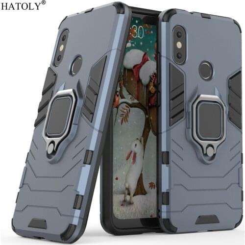 For Xiaomi Mi A2 Lite Case Cover for Xiaomi Mi A2 Lite Finger Ring Phone Case Protective Hard Armor Case For Xiaomi Mi A2 Lite