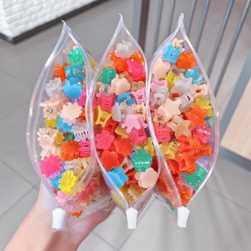 CYGJFC 30pcs/pack Kids Jelly Color Floral Crown Small Hair Claw Children Hair Accessories Hairpins Hair Clips Girls Headwear