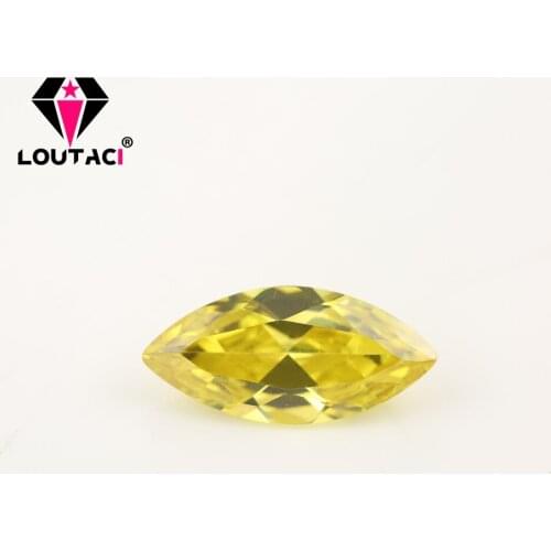 LOUTACI 5A Golden Yellow Cubic Zirconia Marquise Shape Gemstone Valuable Jewelry Small Size 1.5x3-3x6mm
