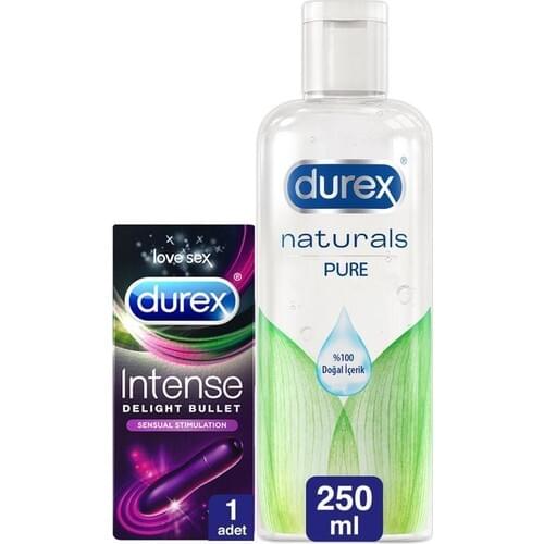 Durex Lubricant Gel Naturals 250 ml + Durex Intense Delight Bullet Vibrating Vibrator