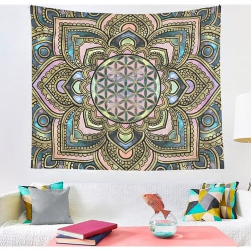 Mandala Indian Tapestry Bohemia Sandy Beach Throw Rug Blanket Camping Tent Travel Mattress Bohemian Tapestries Decoration
