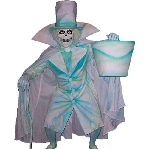 Halloween Ghost Ornaments with Crutch Cloak Simulation Ghost Resin Ornament for Home Yard Garden Decoration E7