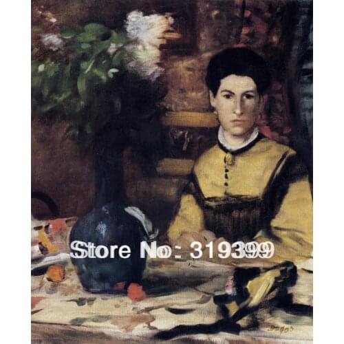 Oil Painting Reproduction on Linen Canvas,Madame de Rutte by edgar degas,Free DHL FAST Shipping,100% handmade