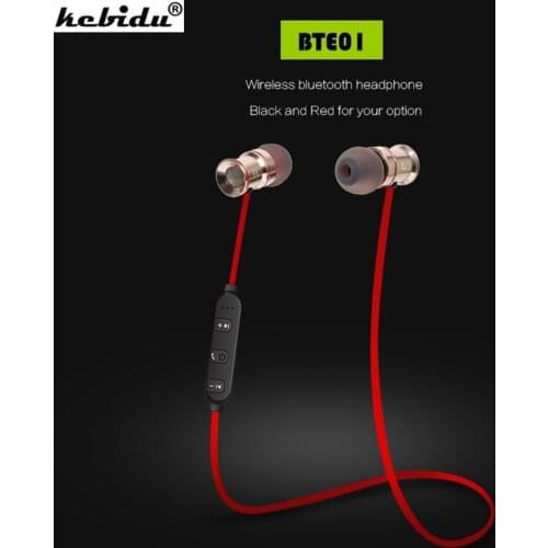 Kebidu 100% Original Bluetooth 4.1 Headphone for iPhone Samsung Metal Headset Wireless Stereo Music Handsfree Hifi