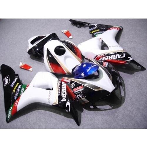 Motorcycle Fairing kit for HONDA CBR1000RR 06 07 CBR 1000RR 2006 2007 CBR1000 ABS White black red Fairings set+7gifts HG22