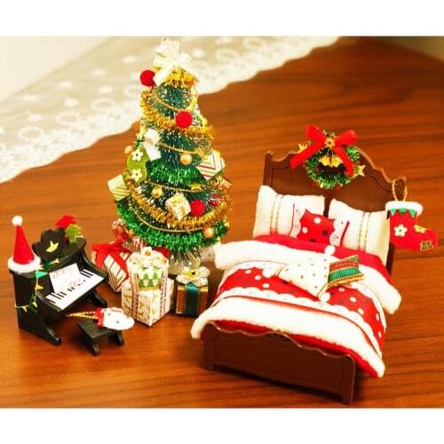 Doll House Furniture Wooden Miniature DIY Kit with Assemble Crafts Toy Best Birthday Gift For Children Girl