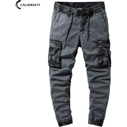 Men Jogger Cargo Pants Camouflage Male Pants 2021 Streetwear Fashion Trousers Pocket Casual Jogging Sweatpants Mens Clothing