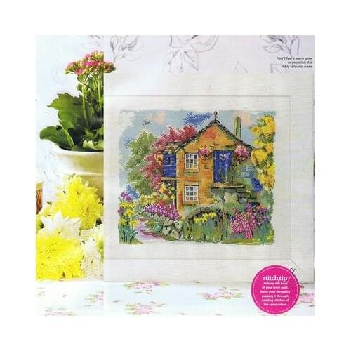 Needlework Cross stitch Handmade 14CT Counted Canvas DIY,Cross-stitch kits,Embroidery Flower embroidery-Watercolor House 39-35