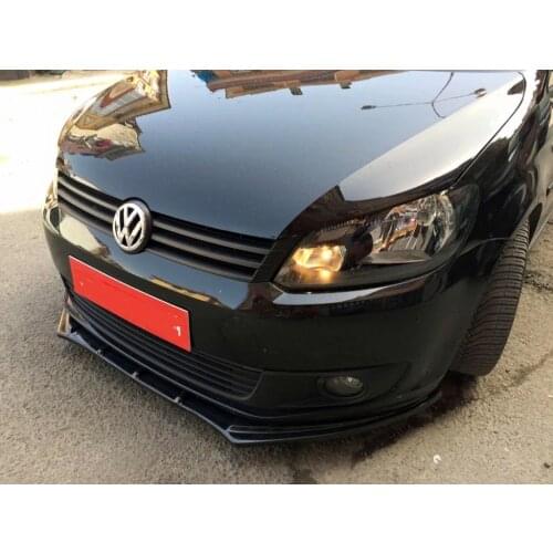 Volkswagen Caddy Front Bumper Lip Attachment Gloss Black 3 Pcs