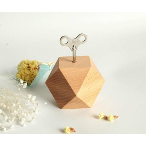 New Creative Wooden Gift Eight Sound Box Wood Diamond Music Box Nordic Wind Crafts Home Decoration Gift Music Box