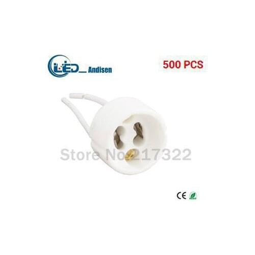 500pcs/lot GU10 lamp holder socket base adapter Wire Connector Ceramic Socket for LED Halogen Light
