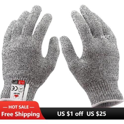 Cut Resistant Gloves hunting gloves Ambidextrous, Food Grade, High Performance Level 5 Protection. Size Extra Large