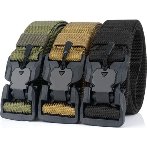 NEW Tactical Belts Military Equipment for Men US Army Training Nylon Metal Buckle Waist Belt Outdoor Hunting Waistband Combat