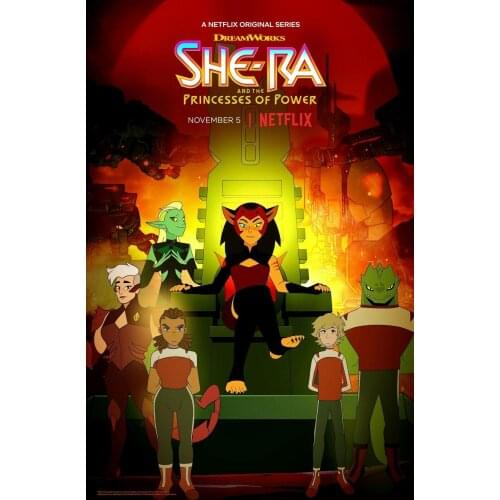 She Ra and the Princesses of Power Season 4 TV Series Silk Fabric Wall Poster Art Decor Sticker Bright