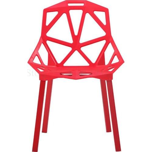 Nordic Plastic Chair Transformers Geometric Hollow Chair Office Meeting To Discuss Chairs Adult Thickening Students