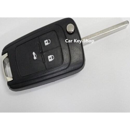 DAKATU Flip Folding Remote Key Shell Car Key Case For Chevrolet Cruze Epica Lova Camaro Impala 3 Button with HU100 Blade