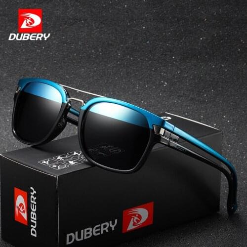 DUBERY Fashion Polarized Sunglasses Men Women Driving Square Style Sun Glasses Male Goggle Mirror Sunglasses Gafas De Sol