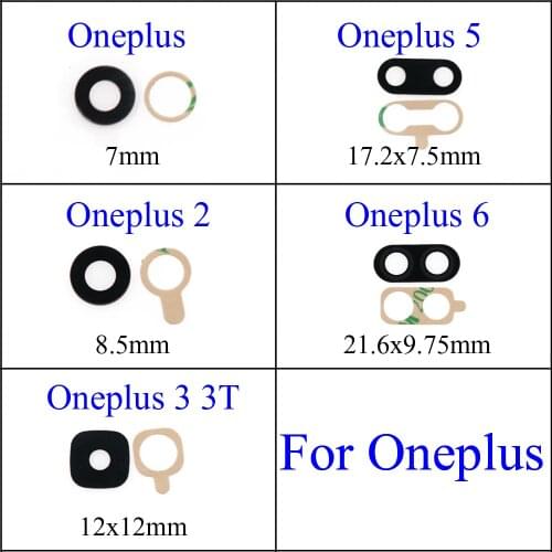YuXi Rear back camera glass lens for Oneplus 1 2 3 3T A3000 A3003 5 A5000 5T A5010 6 6T A6000 A6003 A6010 with sticker