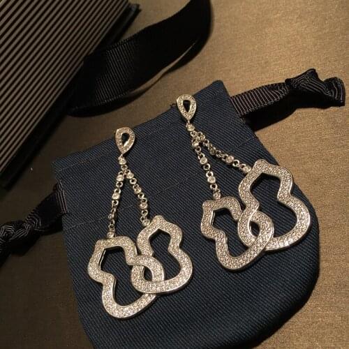 Queen Lotus High Quality New Earrings For Women Drop Earrings AAA Zircon Fashion Jewelry pendientes mujer moda 2019