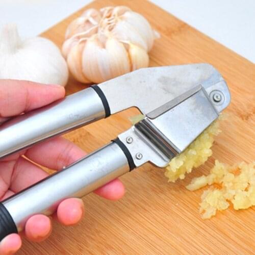 1 pcs Garlic Ginger Presser Slicer Masher Garlic Press Stainless Steel Alloy Ginge Crusher Garlic Presses Hand Press