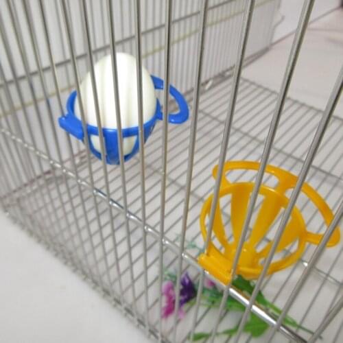 1PCS Random color Bird Food Basket Plastic Creative Hanging Parrot Food Holder Bird Feeding Basket Vegetable Feeder Legendog