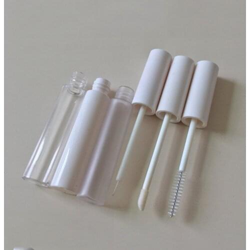 10/20/30/50/100pcs 10ml Empty Cosmetic Packing Containers Makeup Frosted Mascara Tubes Eyelash Cream Refillable Bottle White Cap