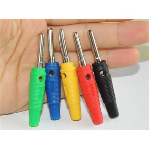 10pcs/lot 4mm Solderless Stackable Banana Plug jack Connector 20A Large Current High voltage