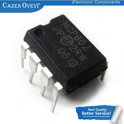 10pcs/lot MCP602-I/P MCP602 DIP8 2.7V to 5.5V Single Supply CMOS Op Amps In Stock