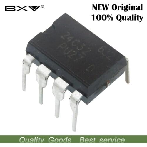10PCS AT24N32 AT24C32N 24C32N 24C32 DIP-8 EEPROM (4096x8) 32K 1.8-5.5 IC