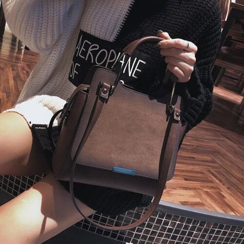 2021 High Quality Matte PU Leather Vintage Handbags Womens Designer Simple Handbag The Big Womens Large Handbags Shoulder Bags