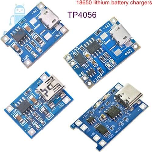 1 pcs TP4056 Micro USB MINI USB TYPE-C 18650 lithium battery chargers diy electronic module