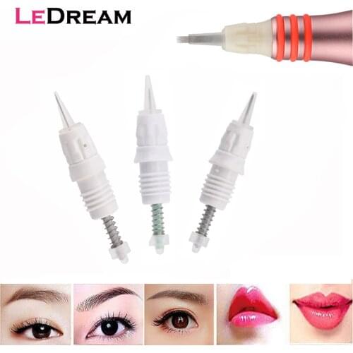 60pcs/lot 1RL 3RL 5RL Disposable Screw Tattoo Needle Cartridge Tips For New Charmant 3/4 Permanent Tattoo Machine