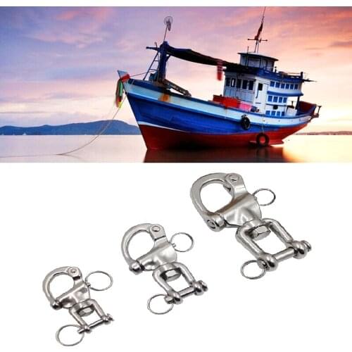 70mm/87mm/128mm 316 Stainless Steel Swivel Shackle Quick Release Boat Anchor Chain Snap Hook For Marine Boat Yacht Hardware