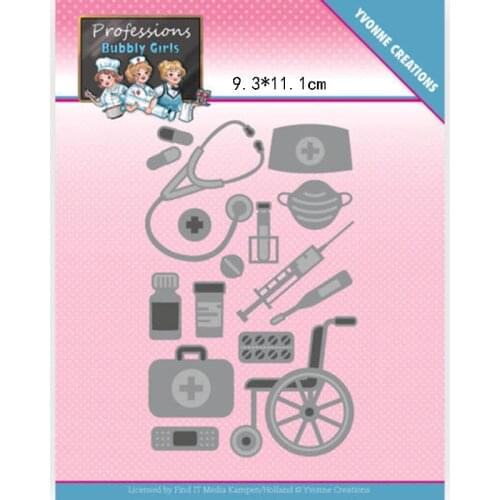 CH 2021 New Arrival medical instruments Stitched Metal Cutting Die DIY Scrapbooking Craft Embossing Making Stencil Temp