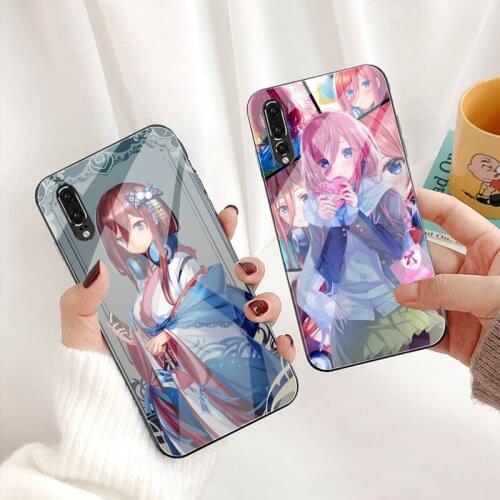 Cartoon Anime Miku Nakano Phone Case Tempered Glass For Huawei P30 P20 P10 lite honor 7A 8X 9 10 mate 20 Pro