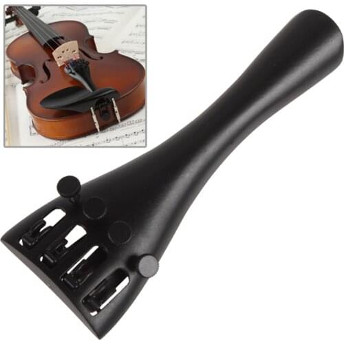 Black Aluminous Alloy Violin Tail Piece Common use for 4/4 violins for Tone Tuning