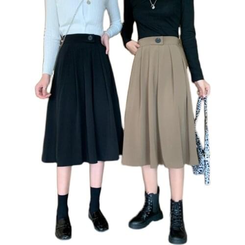 Cheap wholesale 2021 spring summer autumn new fashion casual sexy women Skirt woman female OL pleated skirt long skirt Fy5608