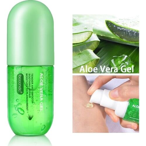 Pure Aloe Vera Gel Hyaluronic Acid Removal Acne Plants Base Sun Repair Moisturizing Skin Care Face Cream Aloe Washable Mask 50ml