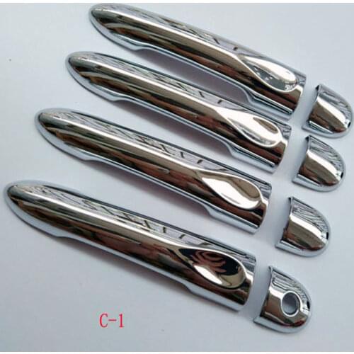 Chrome Door Handle Cover Trim for LADA XRAY X Ray X-ray 2015 2016 2018 Car Accessories 8 Pcs Color Carbon Fiber