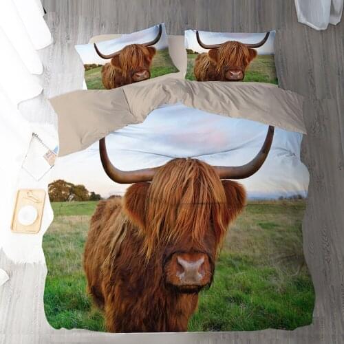 Cattle 3D Print Bedding Set Duvet Covers Pillowcases NEW Comforter Bedding Sets Bedclothes Bed Linen (Not sheets)