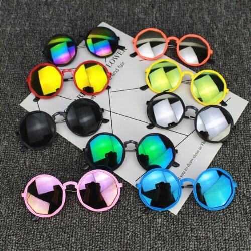 Korean Fashion Children Colorful Sunglasses Kids Round Reflective Glasses Children UV400 Sport Sunglasses Baby Toys Accessories