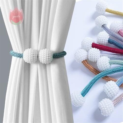 1Pcs Magnetic Clip Curtain Holders Hook Tieback Buckle Clips Hanging Ball For Buckletie Back Curtain Decorative Home Accessorie