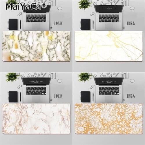 Maiya High Quality golden white marble Customized laptop Gaming mouse pad Free Shipping Large Mouse Pad Keyboards Mat