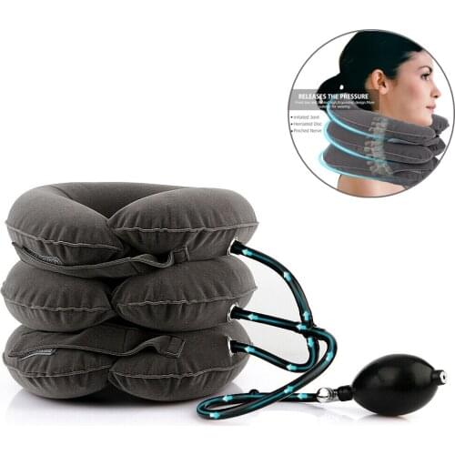 Neck Tractor Inflatable Air Cervical Traction Device Support Pillow Collar Vertebra Orthopedics Massage Relaxation Brace