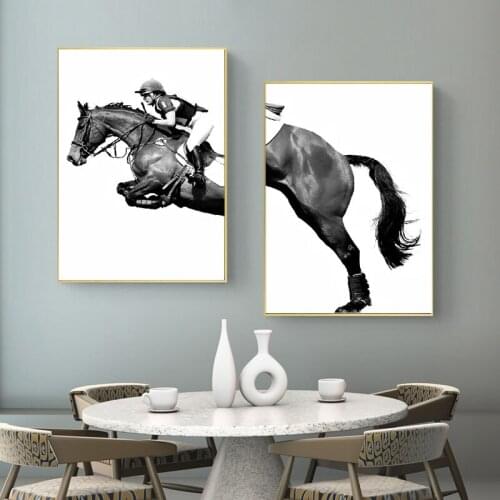 2pcs Abstract Running Horse Poster Wall Painting Modern Animal Picture Canvas Art Portrait Print For Living Room Home Decor
