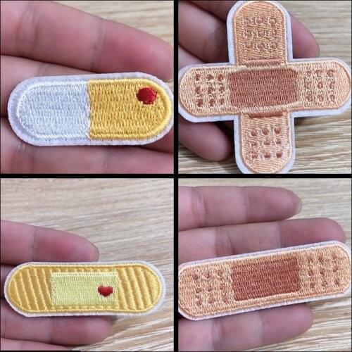 New Arrival Cartoon Love Band-Aid Patches Sewing Embroidered Applique for Jacket Clothes Stickers Badge DIY Apparel Accessories