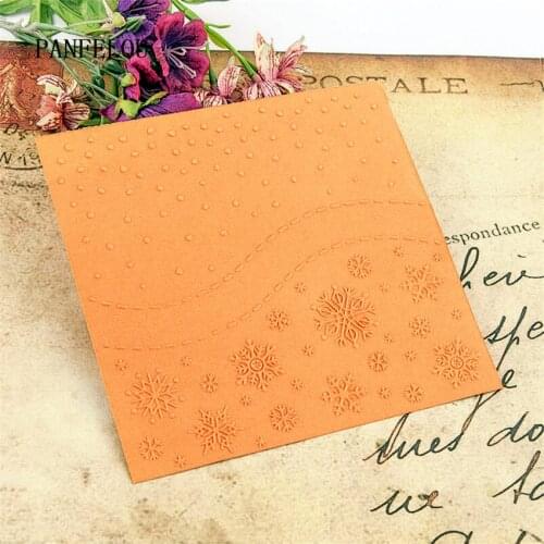 15x15cm Easter Floating snow Embossing folders Plastic For Scrapbooking DIY Template Fondant Cake Photo Album Card Making
