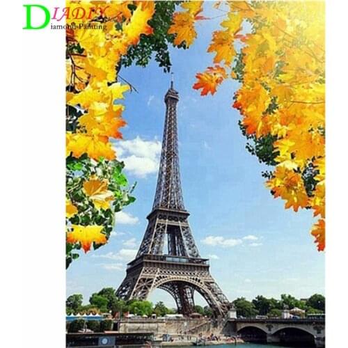 Full Square/Round Diamond Landscape Paris Tower 5D DIY Diamond Painting Diamond Embroidery Home Decor Gift Cross Stitch Mosaic
