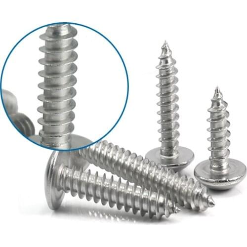 LUCHANG 1000Pcs M3 TA Nickel Plated Phillips Self-tapping Truss Screws Mushroom Head Electronic Wooden Screws Bolt
