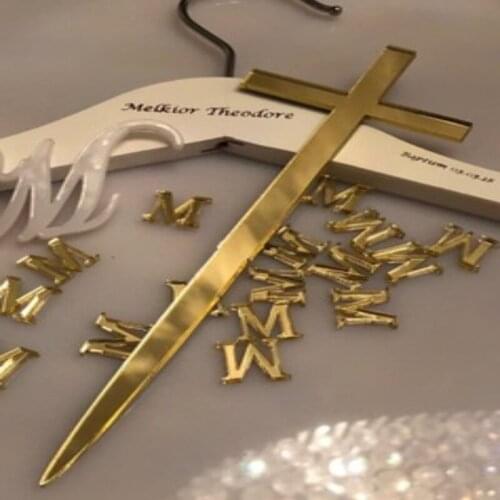 Custom Made Gold Acrylic Mirror Cross